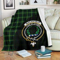 Scottish MacArthur Modern Clan Tartan Blanket - Wave Style Scottish Plaid Tartan Plaid