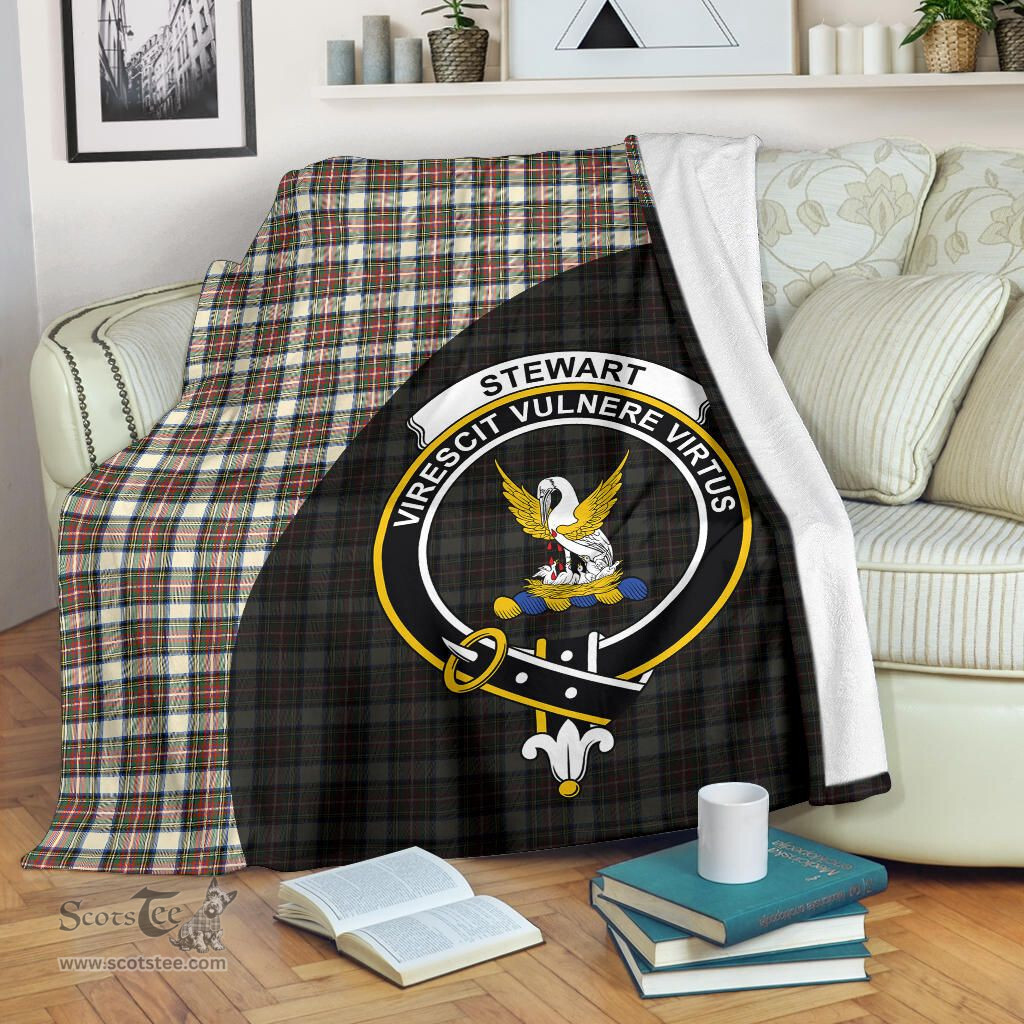 Scottish Stewart Dress Ancient Clan Tartan Blanket - Wave Style Scottish Plaid Tartan Plaid