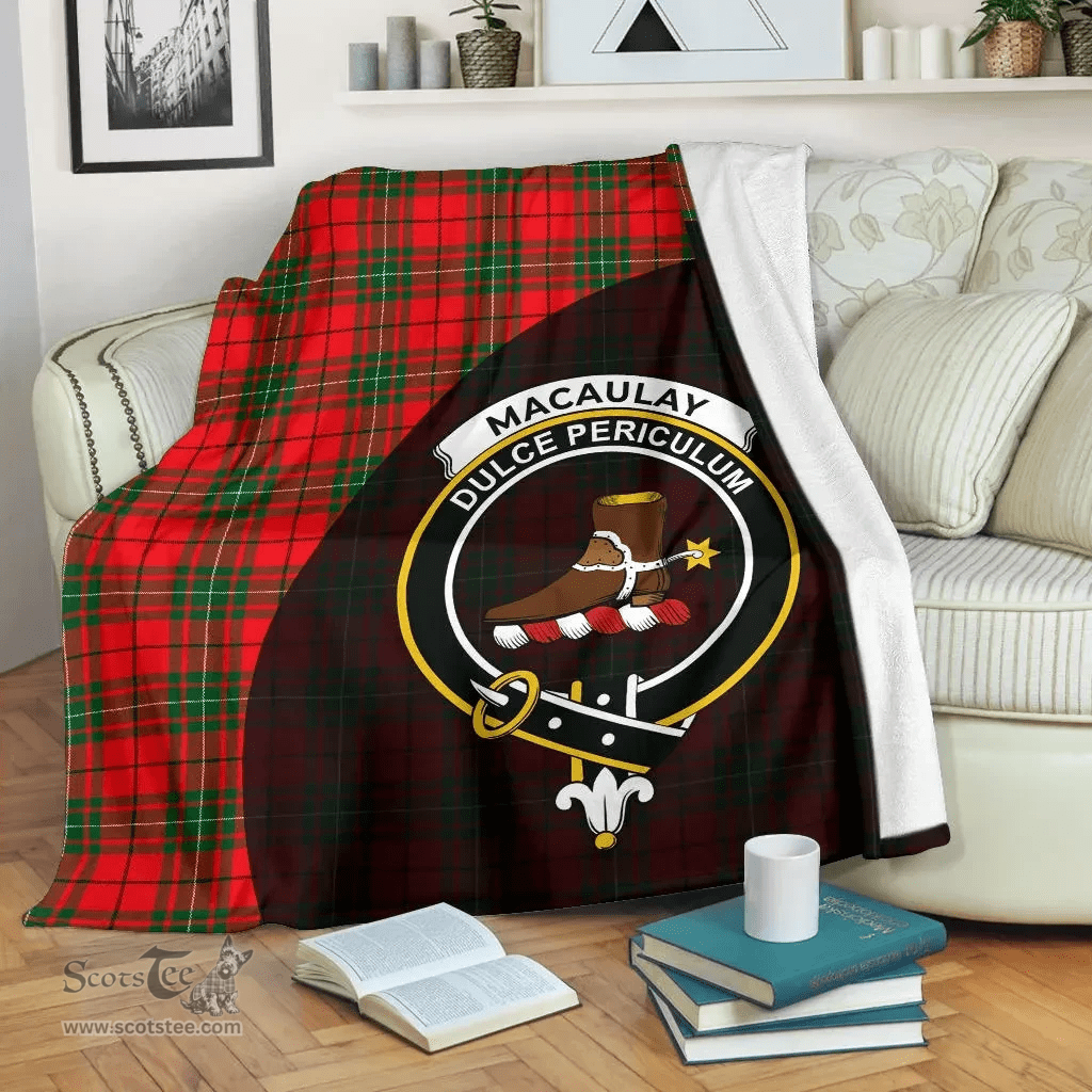 Scottish MacAulay Modern Clan Tartan Blanket - Wave Style Scottish Plaid Tartan Plaid