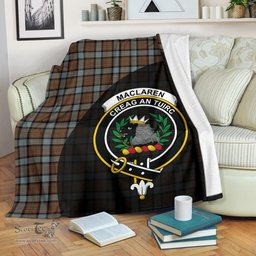 Scottish MacLaren Weathered Clan Tartan Blanket - Wave Style Scottish Plaid Tartan Plaid