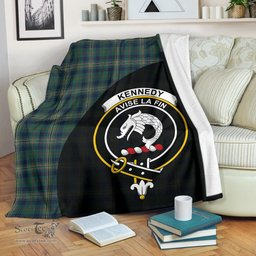 Scottish Kennedy Modern Clan Tartan Blanket - Wave Style Scottish Plaid Tartan Plaid