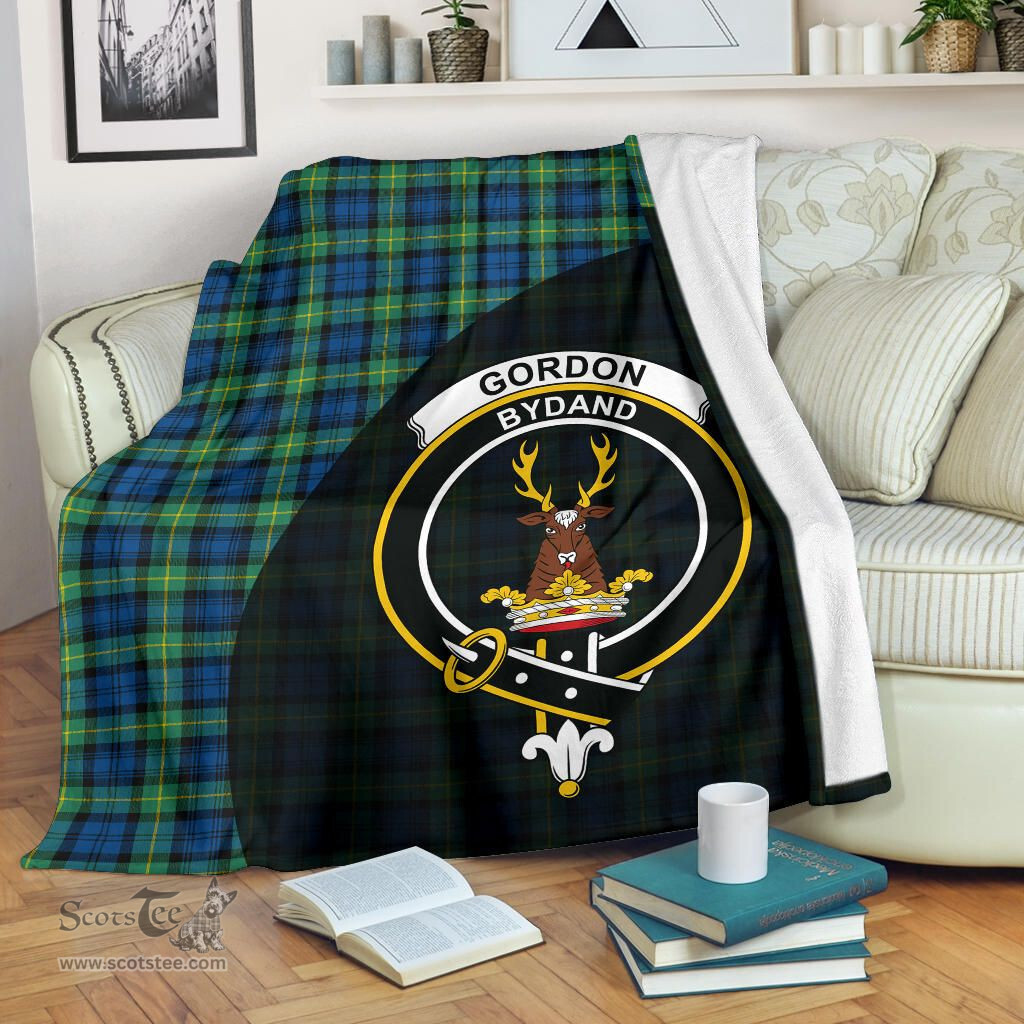 Scottish Gordon Ancient Clan Tartan Blanket - Wave Style Scottish Plaid Tartan Plaid