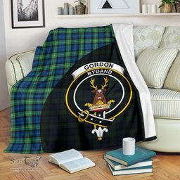 Scottish Gordon Ancient Clan Tartan Blanket - Wave Style Scottish Plaid Tartan Plaid