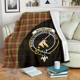 Scottish MacMillan Old Weathered Clan Tartan Blanket - Wave Style Scottish Plaid Tartan Plaid