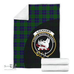 Scottish Lockhart Modern Clan Tartan Blanket - Wave Style Scottish Plaid Tartan Plaid
