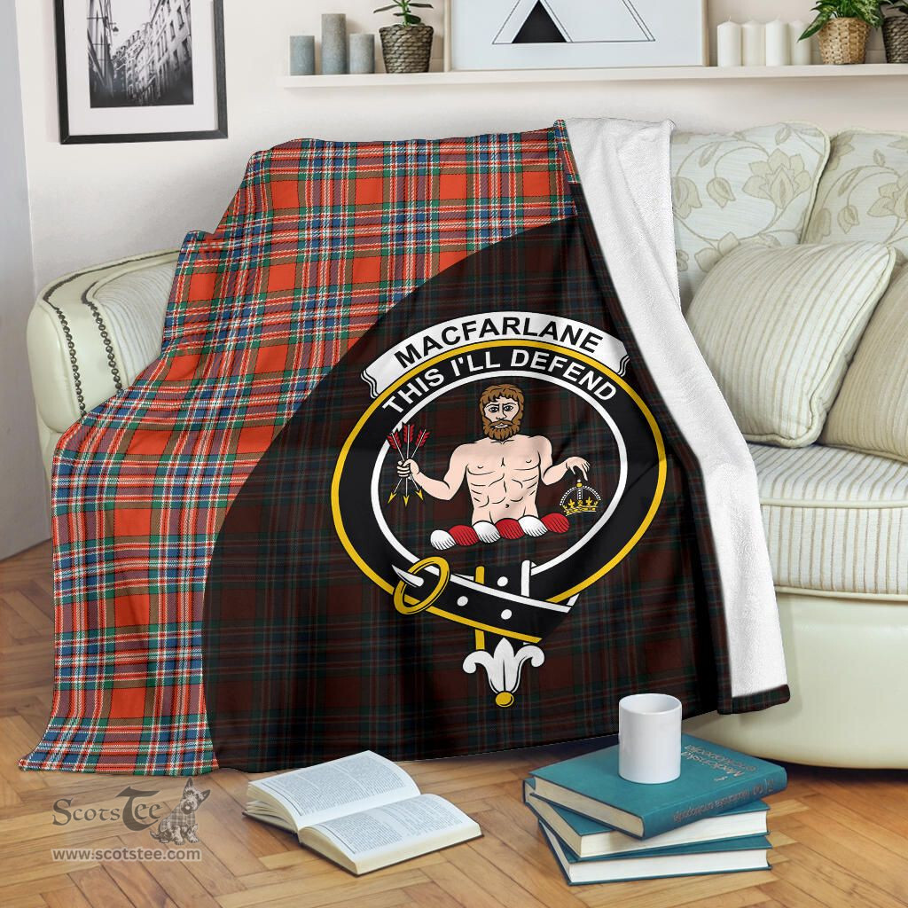 Scottish MacFarlane Ancient Clan Tartan Blanket - Wave Style Scottish Plaid Tartan Plaid