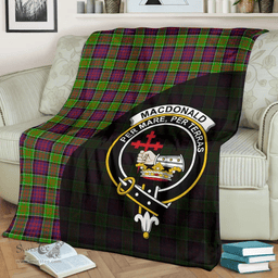 Scottish MacDonald of Clanranald Clan Tartan Blanket - Wave Style Scottish Plaid Tartan Plaid