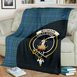 Scottish Matheson Hunting Ancient Clan Tartan Blanket - Wave Style Scottish Plaid Tartan Plaid
