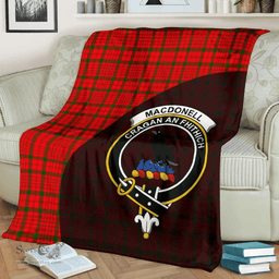 Scottish MacDonnell of Keppoch Modern Clan Tartan Blanket - Wave Style Scottish Plaid Tartan Plaid