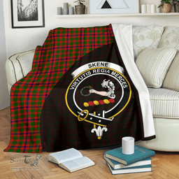 Scottish Skene Modern Clan Tartan Blanket - Wave Style Scottish Plaid Tartan Plaid