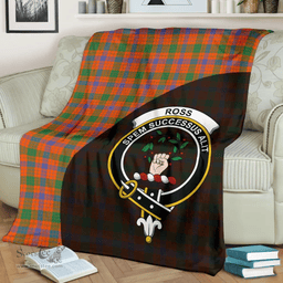 Scottish Ross Ancient Clan Tartan Blanket - Wave Style Scottish Plaid Tartan Plaid