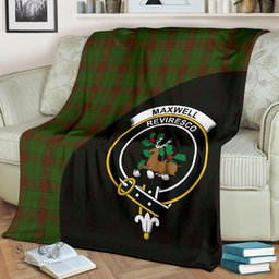 Scottish Maxwell Hunting Clan Tartan Blanket - Wave Style Scottish Plaid Tartan Plaid