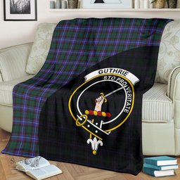 Scottish Guthrie Modern Clan Tartan Blanket - Wave Style Scottish Plaid Tartan Plaid