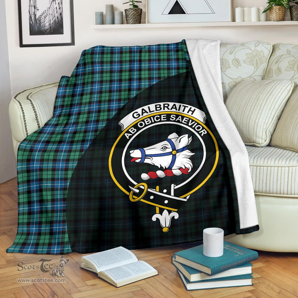 Scottish Galbraith Ancient Clan Tartan Blanket - Wave Style Scottish Plaid Tartan Plaid