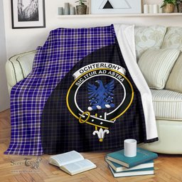 Scottish Ochterlony Clan Tartan Blanket - Wave Style Scottish Plaid Tartan Plaid