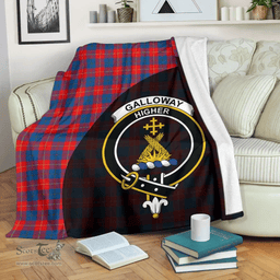 Scottish Galloway Red Clan Tartan Blanket - Wave Style Scottish Plaid Tartan Plaid