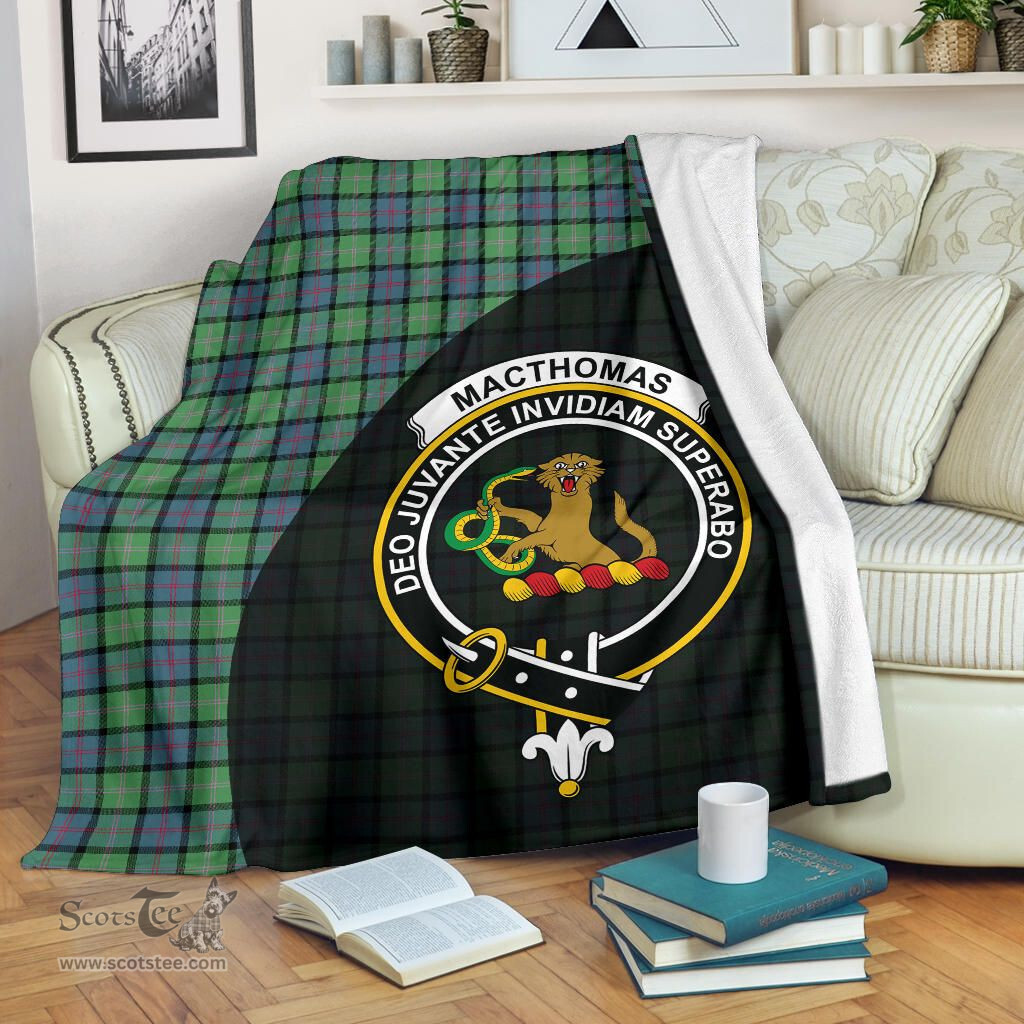 Scottish MacThomas Ancient Clan Tartan Blanket - Wave Style Scottish Plaid Tartan Plaid