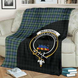 Scottish MacDonnell of Glengarry Ancient Clan Tartan Blanket - Wave Style Scottish Plaid Tartan Plaid