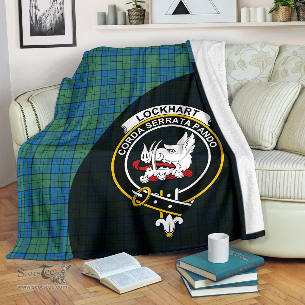 Scottish Lockhart Clan Tartan Blanket - Wave Style Scottish Plaid Tartan Plaid