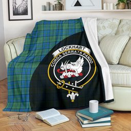 Scottish Lockhart Clan Tartan Blanket - Wave Style Scottish Plaid Tartan Plaid