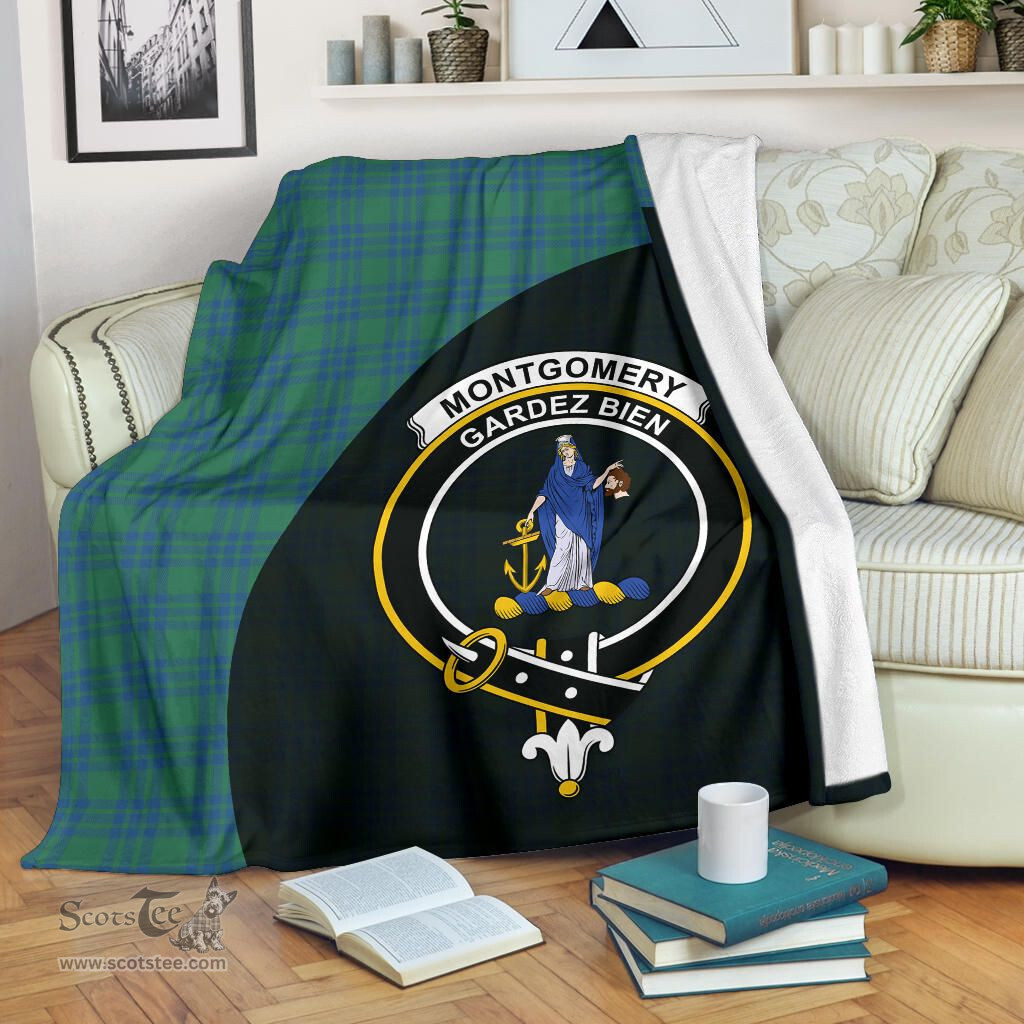 Scottish Montgomery Ancient Clan Tartan Blanket - Wave Style Scottish Plaid Tartan Plaid