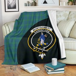 Scottish Montgomery Ancient Clan Tartan Blanket - Wave Style Scottish Plaid Tartan Plaid