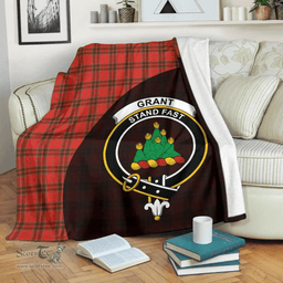 Scottish Grant Weathered Clan Tartan Blanket - Wave Style Scottish Plaid Tartan Plaid