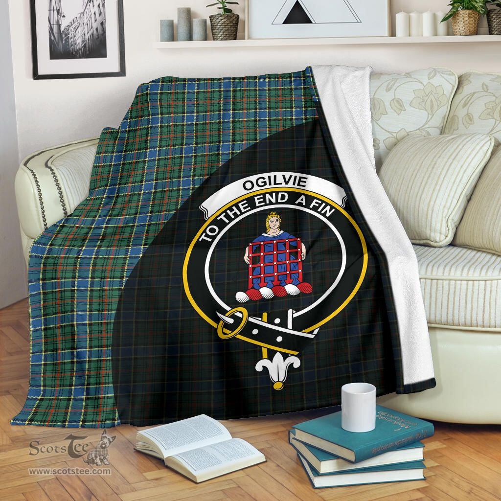 Scottish Ogilvie Hunting Ancient Clan Tartan Blanket - Wave Style Scottish Plaid Tartan Plaid