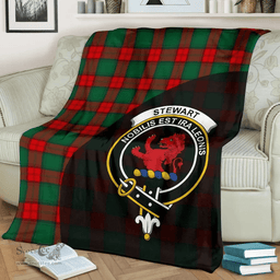 Scottish Stewart Atholl Modern Clan Tartan Blanket - Wave Style Scottish Plaid Tartan Plaid
