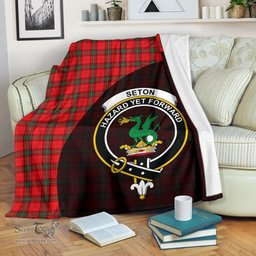 Scottish Seton Modern Clan Tartan Blanket - Wave Style Scottish Plaid Tartan Plaid