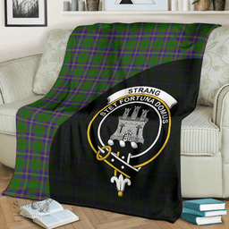 Scottish Strange of Balkaskie Clan Tartan Blanket - Wave Style Scottish Plaid Tartan Plaid