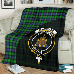 Scottish MacKenzie Clan Tartan Blanket - Wave Style Scottish Plaid Tartan Plaid