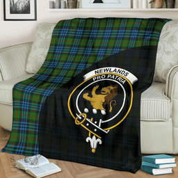 Scottish Newlands of Lauriston Clan Tartan Blanket - Wave Style Scottish Plaid Tartan Plaid