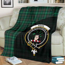 Scottish Ross Hunting Modern Clan Tartan Blanket - Wave Style Scottish Plaid Tartan Plaid
