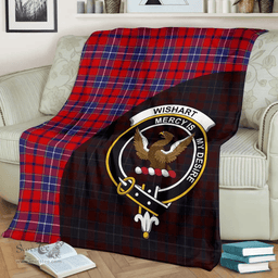 Scottish Wishart Dress Clan Tartan Blanket - Wave Style Scottish Plaid Tartan Plaid
