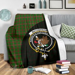 Scottish MacKinnon Hunting Modern Clan Tartan Blanket - Wave Style Scottish Plaid Tartan Plaid