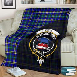 Scottish Weir Modern Clan Tartan Blanket - Wave Style Scottish Plaid Tartan Plaid