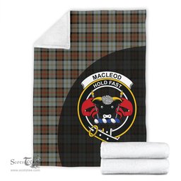 Scottish MacLeod of Harris Weathered Clan Tartan Blanket - Wave Style Scottish Plaid Tartan Plaid