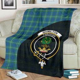 Scottish Hamilton Hunting Ancient Clan Tartan Blanket - Wave Style Scottish Plaid Tartan Plaid