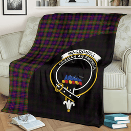 Scottish MacDonnell of Glengarry Modern Clan Tartan Blanket - Wave Style Scottish Plaid Tartan Plaid