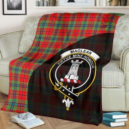 Scottish MacLean of Duart Modern Clan Tartan Blanket - Wave Style Scottish Plaid Tartan Plaid
