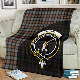 Scottish Gunn Weathered Clan Tartan Blanket - Wave Style Scottish Plaid Tartan Plaid