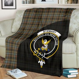 Scottish Stewart Hunting Weathered Clan Tartan Blanket - Wave Style Scottish Plaid Tartan Plaid