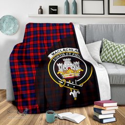 Scottish MacLachlan Modern Clan Tartan Blanket - Wave Style Scottish Plaid Tartan Plaid