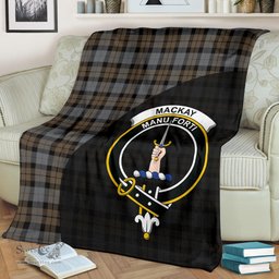Scottish MacKay Weathered Clan Tartan Blanket - Wave Style Scottish Plaid Tartan Plaid