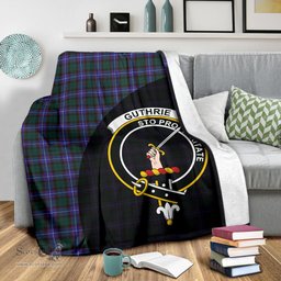 Scottish Guthrie Modern Clan Tartan Blanket - Wave Style Scottish Plaid Tartan Plaid