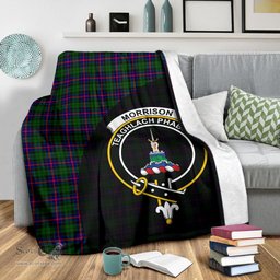 Scottish Morrison Modern Clan Tartan Blanket - Wave Style Scottish Plaid Tartan Plaid