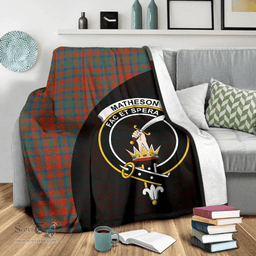 Scottish Matheson Ancient Clan Tartan Blanket - Wave Style Scottish Plaid Tartan Plaid