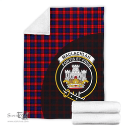 Scottish MacLachlan Modern Clan Tartan Blanket - Wave Style Scottish Plaid Tartan Plaid