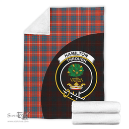 Scottish Hamilton Ancient Clan Tartan Blanket - Wave Style Scottish Plaid Tartan Plaid